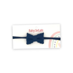 Bow Headband - Navy Blue